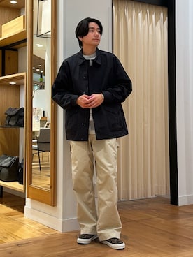 「Snow Peak（スノーピーク）のアイテム」を使った、キムラさん（メンズ・177cm）の春コーディネート