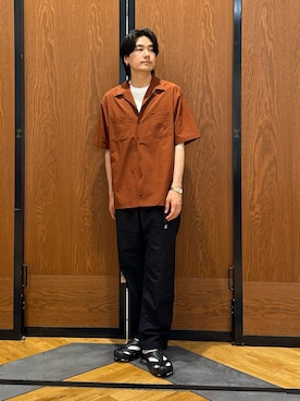 「Gramicci（グラミチ）のGramicci for LOWERCASE　NYLON TRACK PANT（その他パンツ、ブラック系）」を使った、キムラさん（メンズ・177cm）の春コーディネート