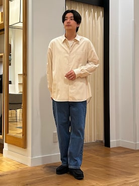 「THOMAS MASON（トーマス メイソン）のアイテム」を使った、キムラさん（メンズ・177cm）の冬コーディネート