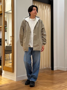 「Lee（リー）のアイテム（パンツ）」を使った、キムラさん（メンズ・177cm）の春コーディネート