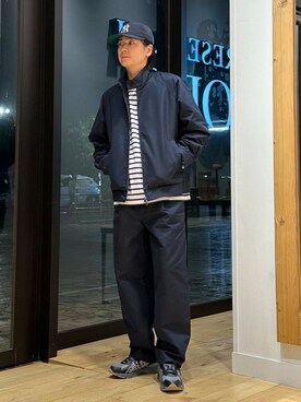 「寒い」｜「アイテム（ブルゾン）」を使った、キムラさん（メンズ・177cm）の冬コーディネート