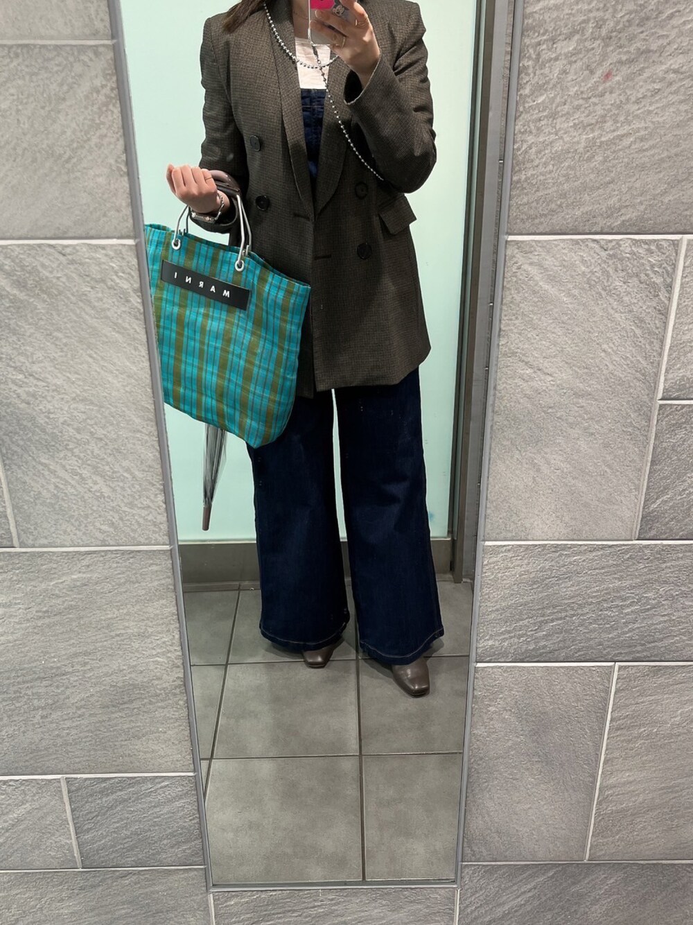 「休日コーデ、ootd、低身長コーデ、GUコーデ、GU、ZARA、DIANA、MARNI、bab、骨格ウェーブ」｜「DIANAのアイテム（ブーツ、ブラウン系）」を使った、yurinakoさん（レディース・156cm）の春コーディネートの1枚目の写真