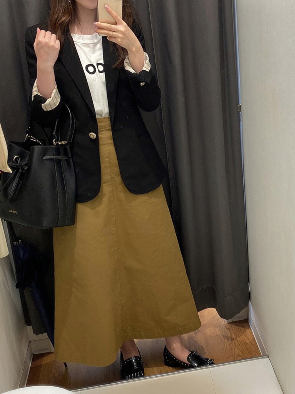 「いつかのコーデ、ootd、DIANA、ROSE BUD、MIIA、furla」｜「MIIAのアイテム（ジャケット/アウター、ブラック系）」を使った、yurinakoさん（レディース・156cm）の夏コーディネートの1枚目の写真