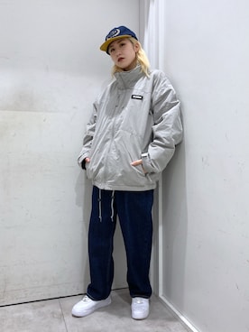 「XLARGE（エクストララージ）のアイテム（ジャケット/アウター）」を使った、RUNAさん（レディース・167cm）の秋コーディネート