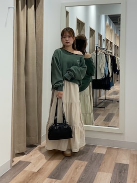 「CPCM」｜「アイテム（スウェット）」を使った、みおさん（レディース・155cm）の秋コーディネート