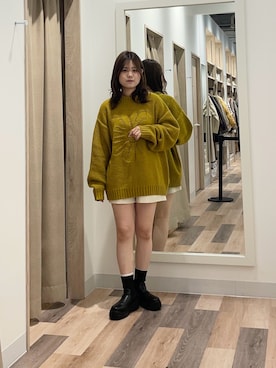 「厚底」｜みおさん（レディース・155cm）の秋コーディネート