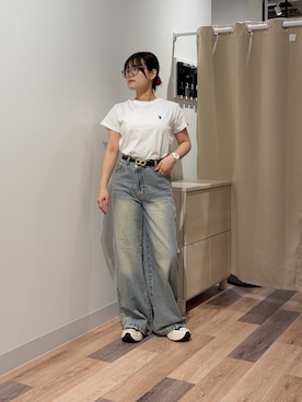 「クロップド丈」｜みおさん（レディース・156cm）の春コーディネート