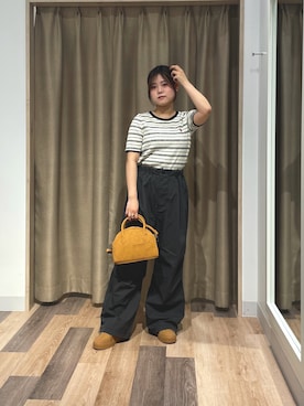 「リブT」｜みおさん（レディース・155cm）の夏コーディネート