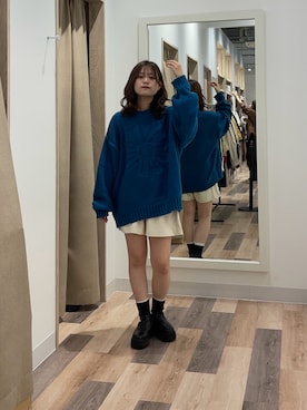 「CPCM（シーピーシーエム）のアイテム（シューズ）」を使った、みおさん（レディース・155cm）の秋コーディネート