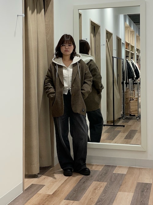 セール】缶バッジ付きツイードテーラードジャケット（テーラード