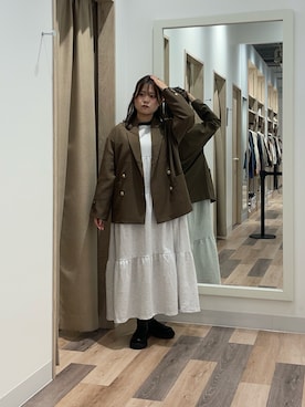 「ティアードワンピース」｜みおさん（レディース・155cm）の秋コーディネート