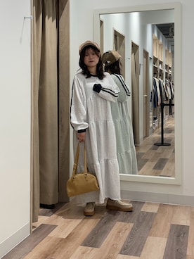 「ティアードワンピース」｜みおさん（レディース・155cm）の秋コーディネート