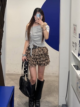 「3.3 Field Trip （3.3フィールドトリップ）の3.3 Field Trip／フリルレースショートパンツ(インパン付)（その他パンツ、その他）」を使った、itoru1003さん（レディース）の春コーディネート