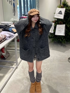 「アイテム（レッグウォーマー）」を使った、itoru1003さん（レディース・159cm）の冬コーディネート