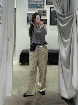 「ドットパンツ」｜ioototnさん（レディース・165cm）の春コーディネート