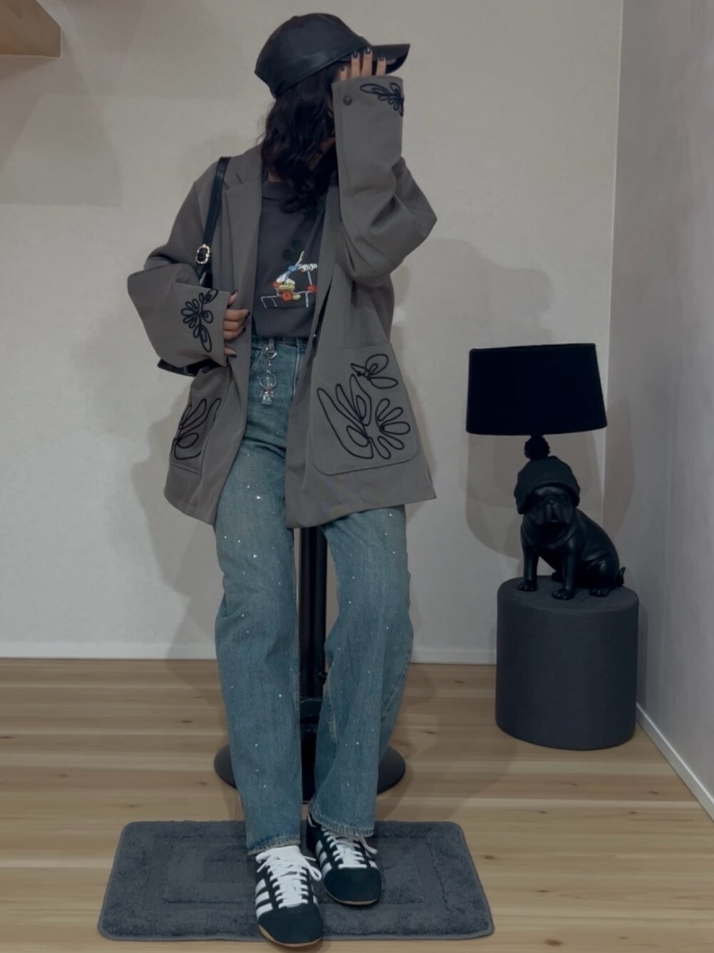 Kastane（カスタネ）の「*【セットアップ対応】刺繍グランパジャケット