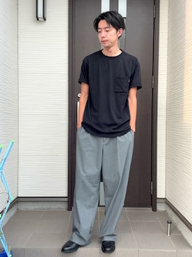 「アイテム（ドレスシューズ）」を使った、ATSUさん（メンズ・182cm・30代）の夏コーディネート