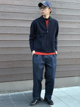 「Audience(オーディエンス)のアイテム」を使った、ATSUさん(メンズ・182cm)の冬コーディネート