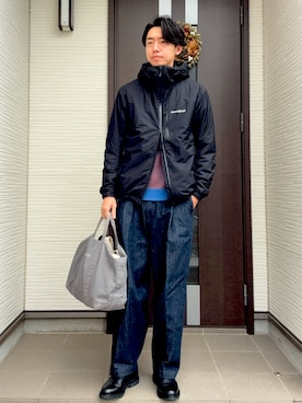 「アイテム（バッグ）」を使った、ATSUさん（メンズ・182cm・30代）の秋コーディネート