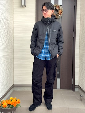 「アイテム（モカシン/デッキシューズ）」を使った、ATSUさん（メンズ・182cm・30代）の冬コーディネート