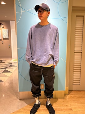 「アイテム（ソックス/靴下）」を使った、ATSUさん（メンズ・182cm）の秋コーディネート