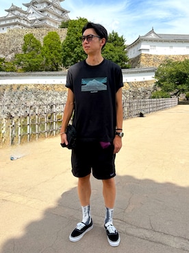 「VANS(バンズ)のアイテム」を使った、ATSUさん(メンズ・182cm)の夏コーディネート