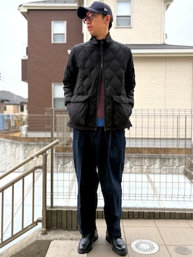 「Audience(オーディエンス)のアイテム」を使った、ATSUさん(メンズ・182cm)の冬コーディネート