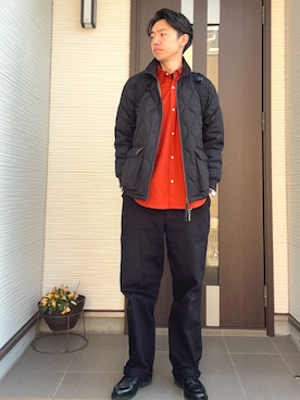 「BRIEFING(ブリーフィング)のアイテム」を使った、ATSUさん(メンズ・182cm)の冬コーディネート