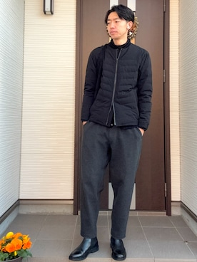 「アイテム（アナログ腕時計）」を使った、ATSUさん（メンズ・182cm）の冬コーディネート