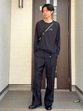 「Wrangler（ラングラー）のアイテム」を使った、ATSUさん（メンズ・182cm）の夏コーディネート