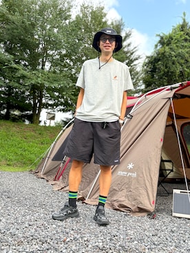 「アイテム（レッグウェア）」を使った、ATSUさん（メンズ・182cm）の夏コーディネート