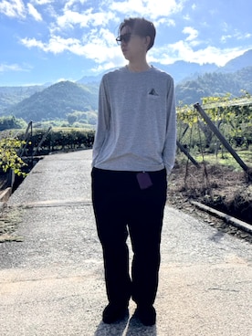 「アイテム（モカシン/デッキシューズ）」を使った、ATSUさん（メンズ・182cm・30代）の秋コーディネート