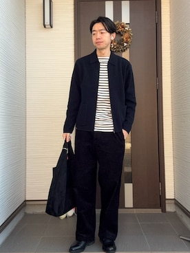 「アイテム（Tシャツ/カットソー）」を使った、ATSUさん（メンズ・182cm・30代）の秋コーディネート