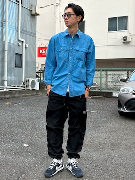 「カーゴパンツ」｜ATSUさん（メンズ・182cm・30代）の秋コーディネート