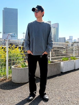 「B.C STOCK（ベーセーストック）のアイテム」を使った、ATSUさん（メンズ・182cm）の春コーディネート