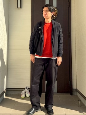 「アイテム（MA-1）」を使った、ATSUさん（メンズ・182cm・30代）の秋コーディネート