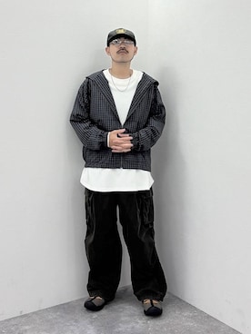 堀井圭さん(メンズ・172cm)の夏コーディネート
