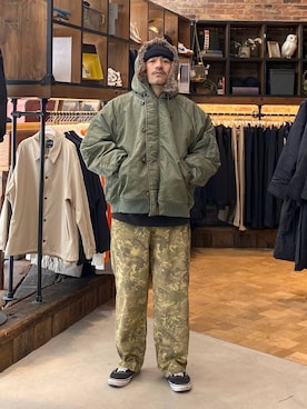 「アイテム（ブルゾン）」を使った、堀井圭さん（メンズ・172cm・30代）の秋コーディネート