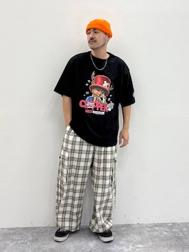 「niko and...（ニコアンド）のシルバーデザインネックレス（ネックレス、その他）」を使った、堀井圭さん（メンズ・172cm）の春コーディネート