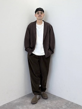 堀井圭さん(メンズ・172cm)の秋コーディネート