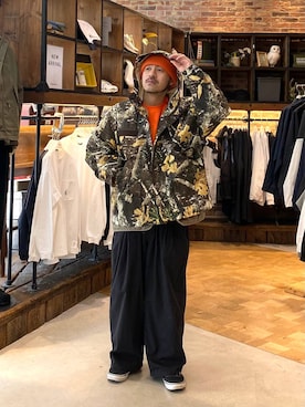 「アイテム（帽子）」を使った、堀井圭さん（メンズ・172cm・40代）の秋コーディネート