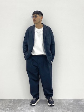 「アイテム（ジャケット/アウター）」を使った、堀井圭さん（メンズ・172cm・30代）の夏コーディネート