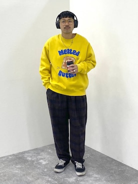 「アイテム（アクセサリー、その他）」を使った、堀井圭さん（メンズ・172cm）の冬コーディネート