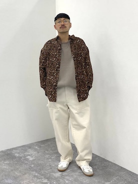 「アイテム（スニーカー）」を使った、堀井圭さん（メンズ・172cm・30代）の冬コーディネート