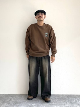 「アイテム（その他シューズ）」を使った、堀井圭さん（メンズ・172cm）の秋コーディネート