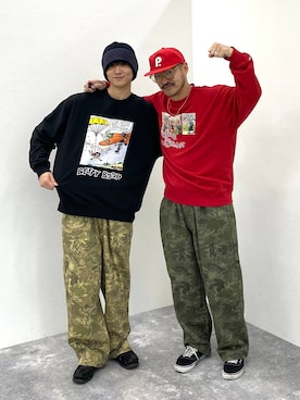 「アイテム（アクセサリー、その他）」を使った、堀井圭さん（メンズ・172cm）の冬コーディネート