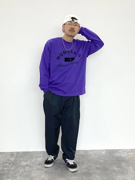 「アイテム（ネックレス）」を使った、堀井圭さん（メンズ・172cm・30代）の夏コーディネート