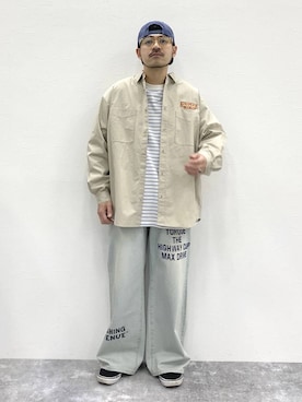 「アイテム（ネックレス）」を使った、堀井圭さん（メンズ・172cm・30代）の冬コーディネート