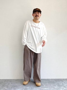 「アイテム（アクセサリー）」を使った、堀井圭さん（メンズ・172cm・30代）の夏コーディネート