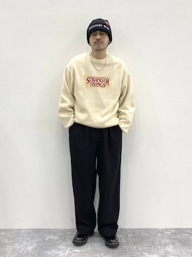 「アイテム（アクセサリー）」を使った、堀井圭さん（メンズ・172cm・40代）の冬コーディネート